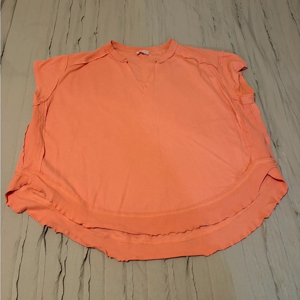 Pink Lily Coral Oversized Short Sleeve | Size M
